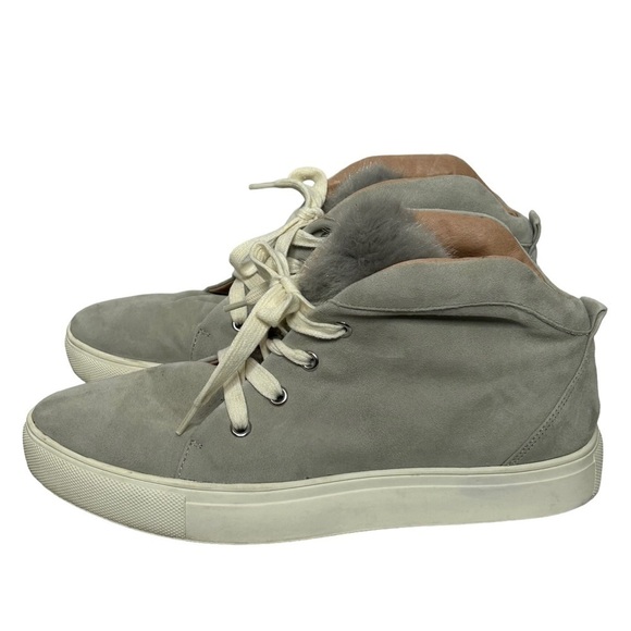 Jaggar Mid-Top Suede Faux Fur Trainer Sneakers - Picture 4 of 16